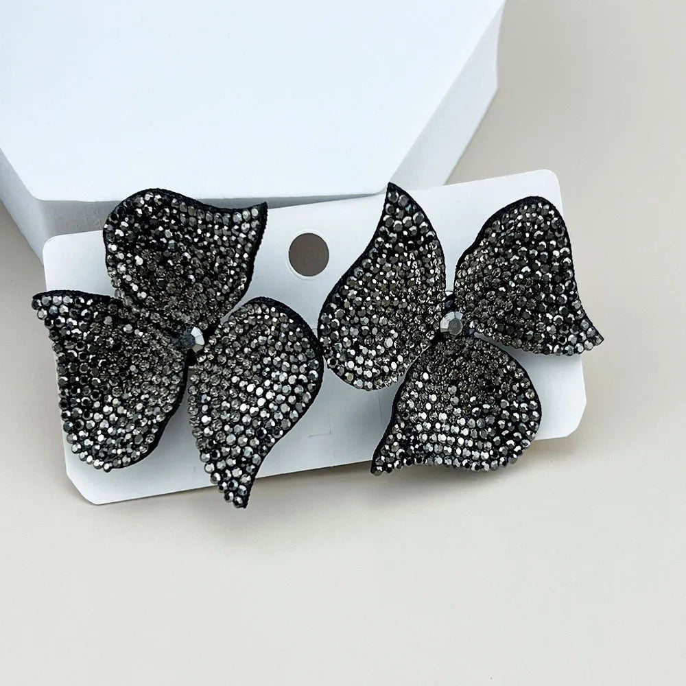 Rhinestone Flower Earrings with Vintage Style Studs for Women Party & Gift Jewelry