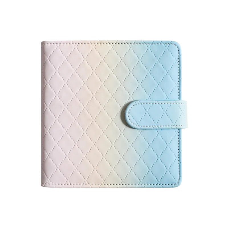 New Cute Candy Gradual Color Leather Loose Leaf Notebook School Student Binder Journal Stationery Supplies Customize B6 A7