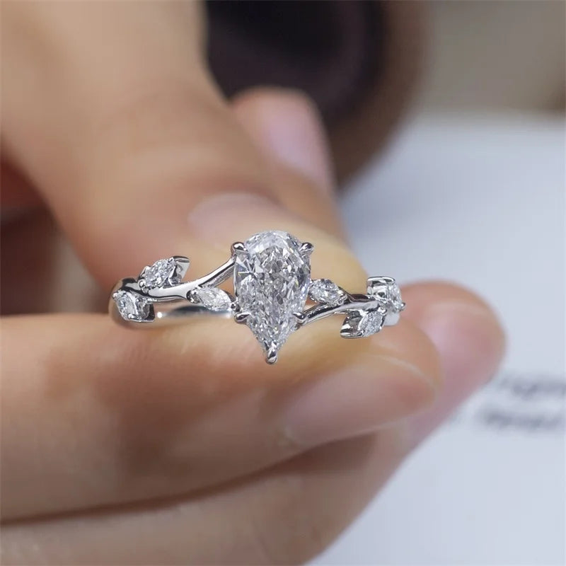 Messi Gems MSR-1469 Beautifully Designed Engagement Wedding Jewelry 18k Gold 1ct D VS1 Lab Grown Diamond Ring