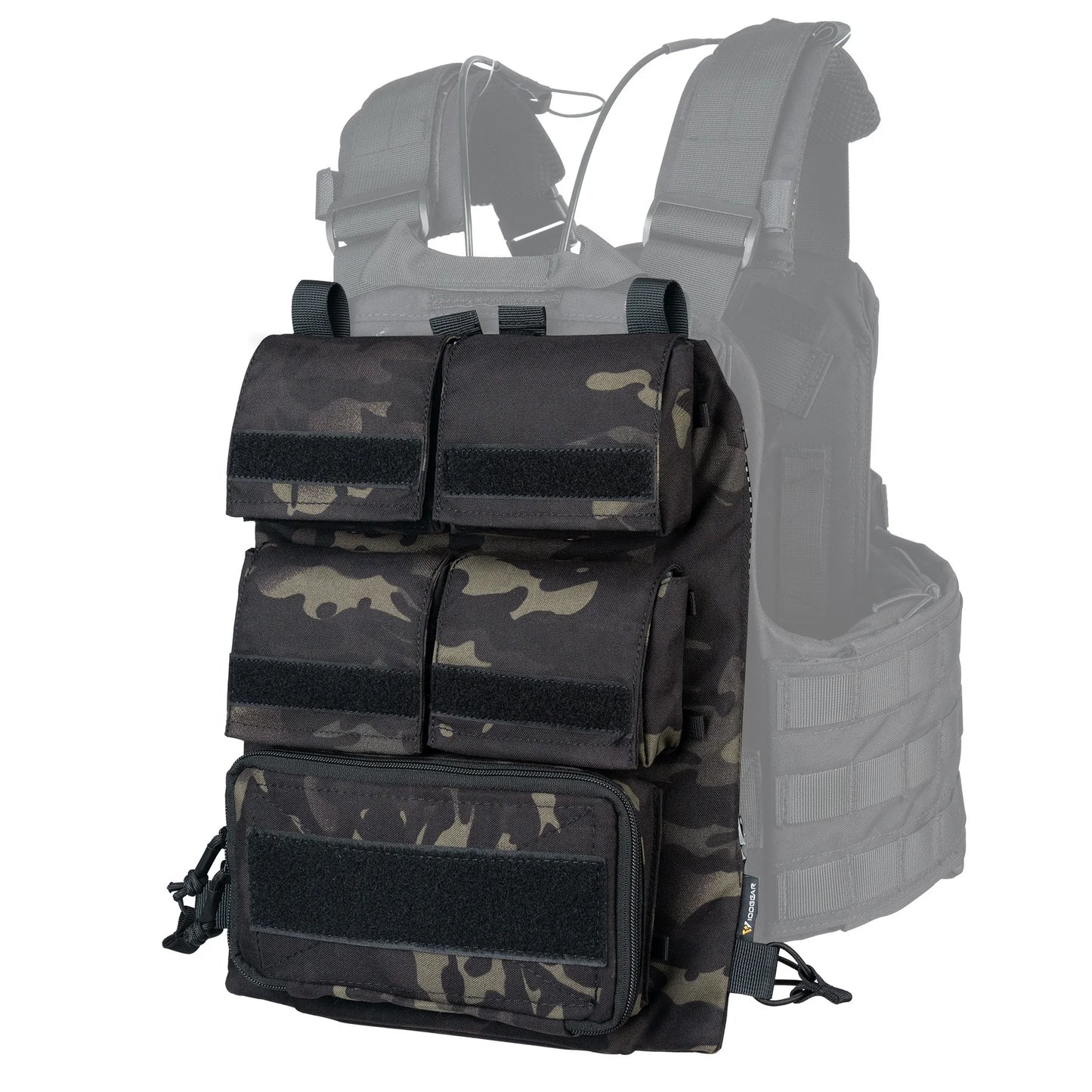 IDOGEAR Tactical Zipper Pouch Bag Zip on Panel Magazine Pouch Tactical Backpack for AVS JPC2.0 CPC Vest