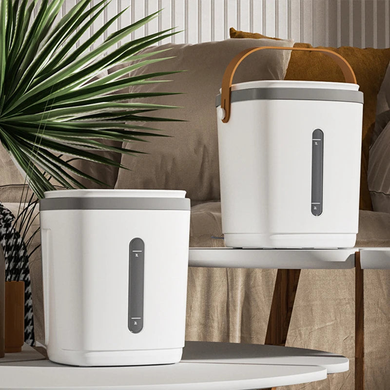 8L Plastic Vacuum Handle Rice Storage Container Automatic Sealed Food Preservation Box Kitchen Use