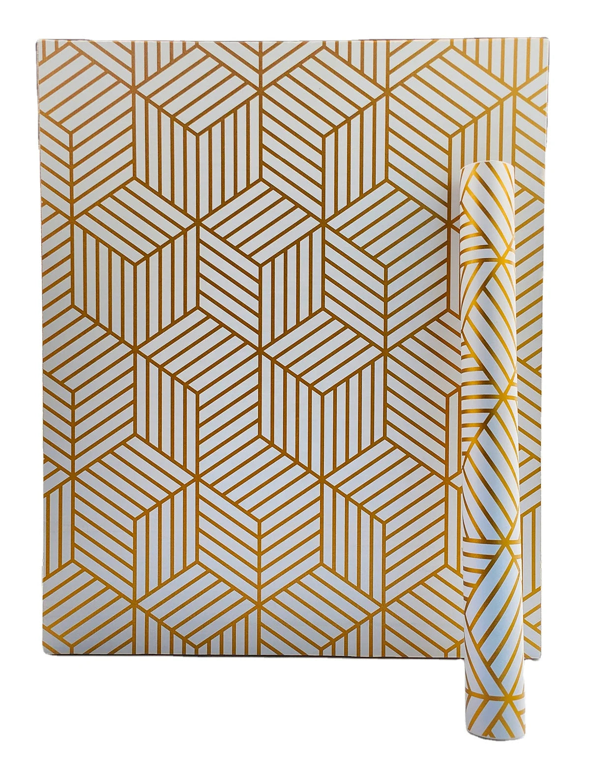 UDK PVC 0.45*10M Golden Stripes Geometric Self-Adhesive Wall Paper Waterproof Wall Sticker for Bedroom Decor