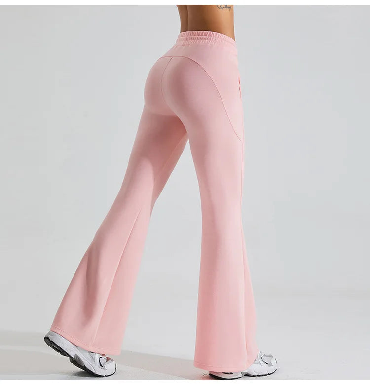 High Waist Bell Bottom Gym Pants Fitness Breathable Yoga Pants Yoga Leggings With Pocket