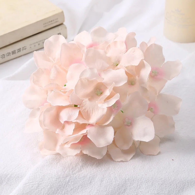 Artificial Hydrangea Flower Head Silk Hydrangea Flower for Wedding Flower Arrangement Home Decoration HT119 Wholesale 20 Colo