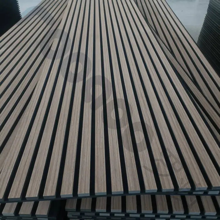 3D Akupanel Black 2600X600 270Cm Oak Modern Sound-Absorbing Home Decoration Ceiling Wall Panel Slats Wall Acoustic Panels