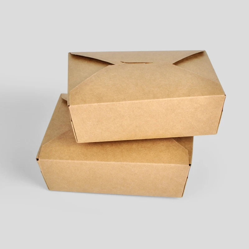 SenAng05 Food Grade Eco-friendly 1500ml Packaging Box Kraft Paper 50oz Food Container Disposable Lunch Box Bento Box