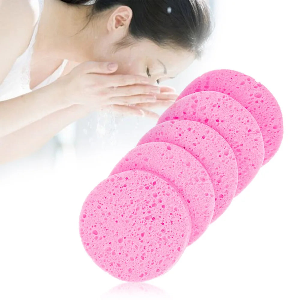 Cleaning Facial Sponges Face Makeup Remover Tool Natural Wood Pulp Sponge Cellulose Compress Cosmetic Puff Facial Washing