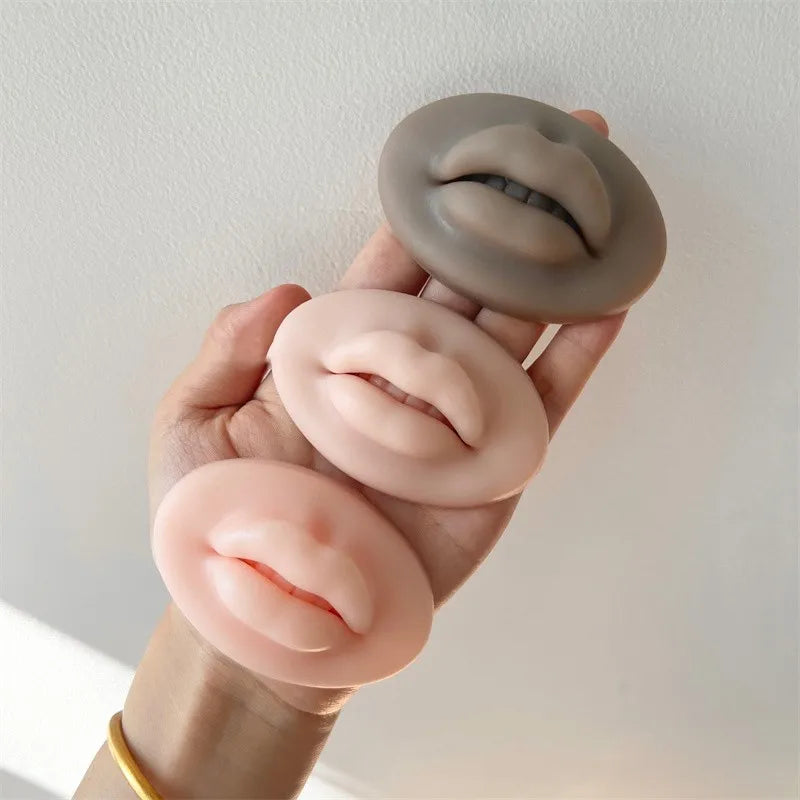 Latest Permanent Makeup Tattoo Open Mouth Lips Realistic 3d Lips Silicone Practice Skin Permanent Makeup Lip Practice Model
