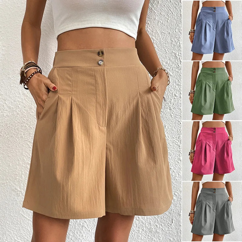 2026 Trendy High Waist Loose Fit Summer Casual Shorts for Women