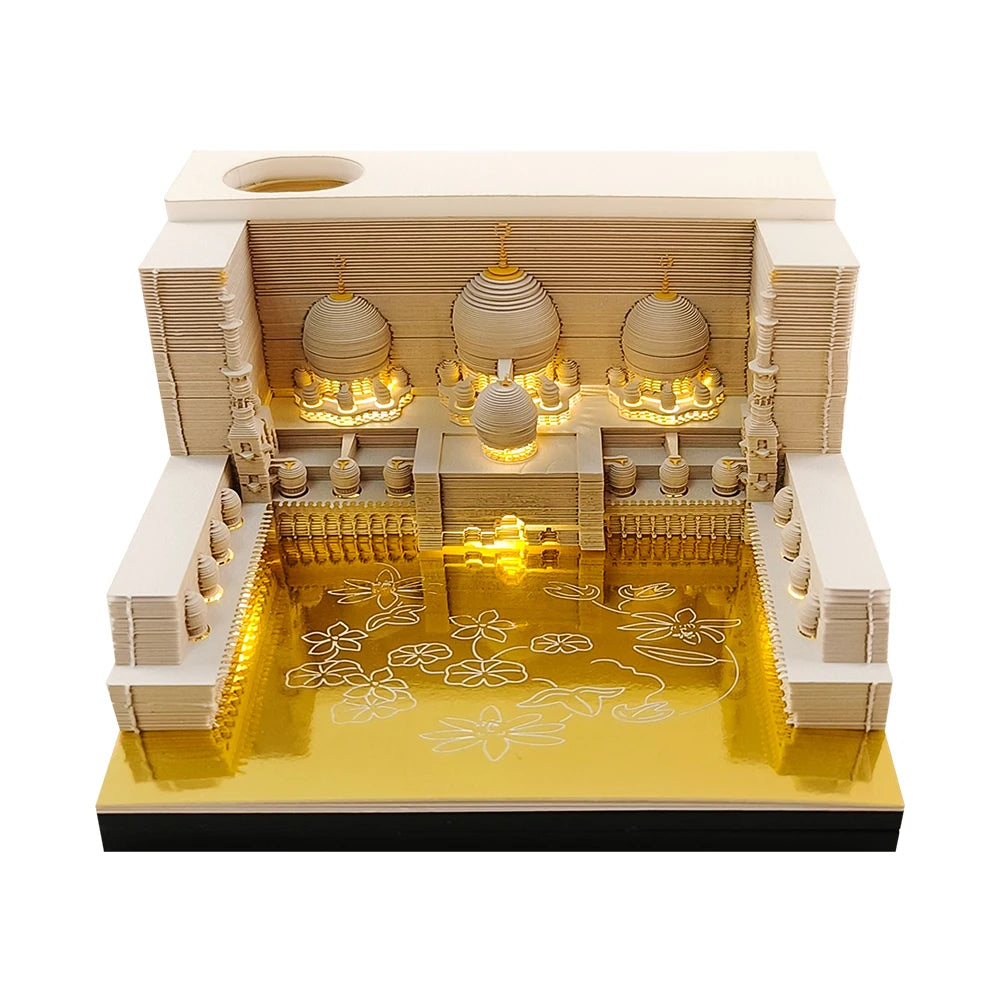 3D Custom Memo Pad Sticky Note Notepad Building Block Mosque Eid Decoration Luxury Gifts Ring Box Christmas Tree Birthday Gif