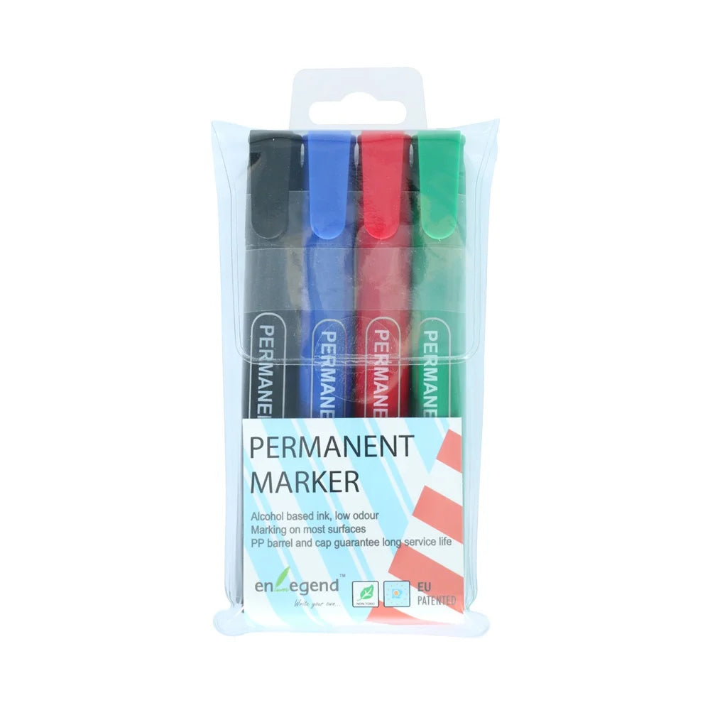 Classic Style Permanent Marker Pen: Refillable Alcohol-Based Fast-Drying