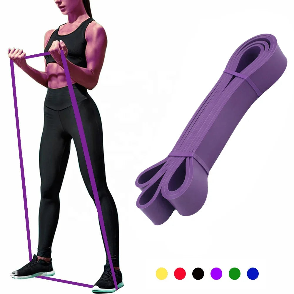 Zakerda Purple Loop Rubber Latex 35-85LBS Pull Assist Resistance Bands for Strength Training Exercise Yoga Gym Workout Fitnes