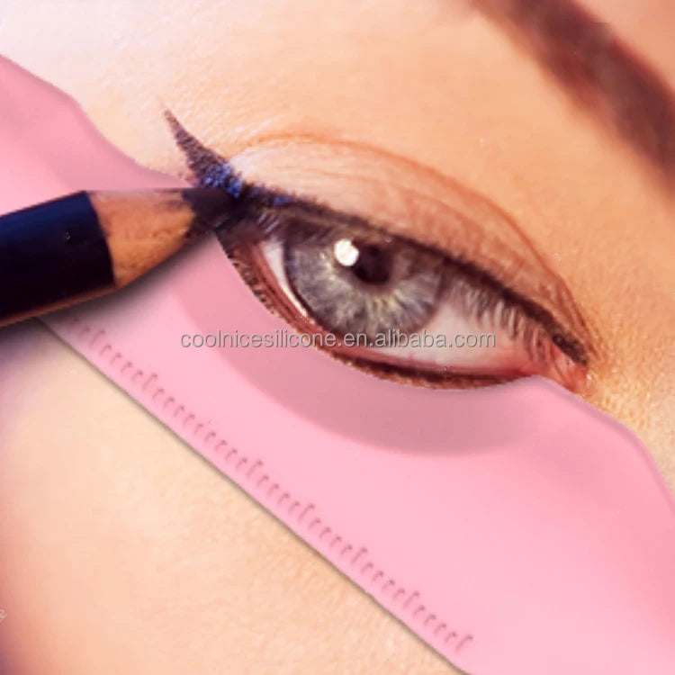 Silicone Beauty Ruler Eye Makeup Aid Multi-functional Eyeliner Eyebrow Makeup Tool Brush Eyelash Lipstick Tool