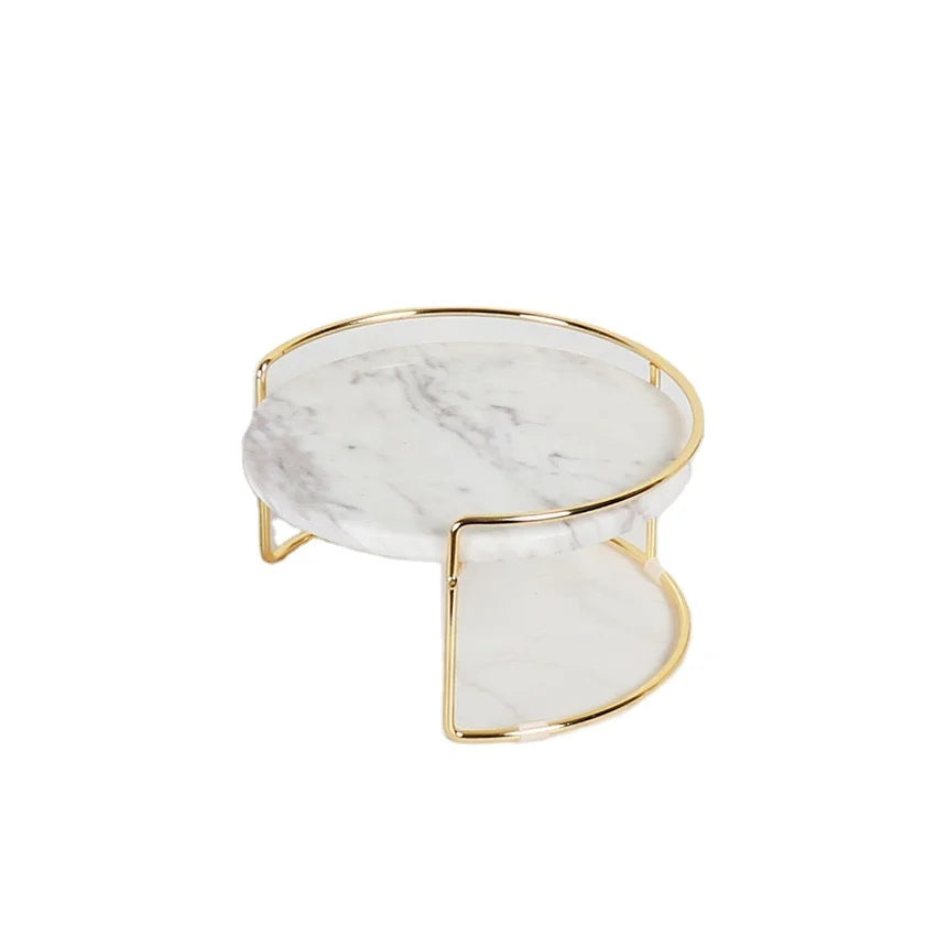 QT240006 Wedding Table Cake Stand Metal Base White Marble Cake Tools Dessert Cupcake Stand Party Decoration