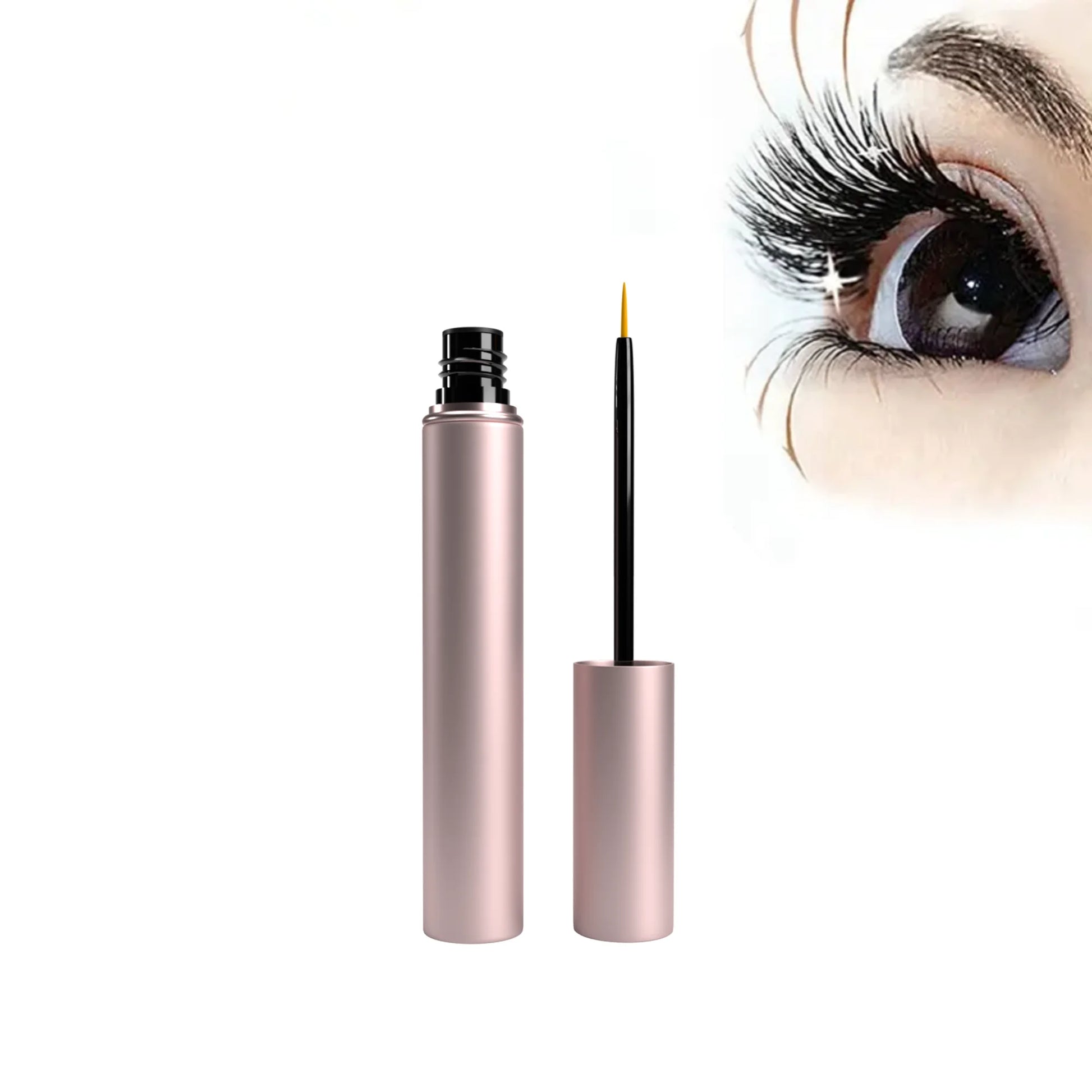 Gold Fluid Famous Natural Korea Herbal Bulk MSDS Europe Peptide No Logo Eyelash Growth Serum for Eye Lash