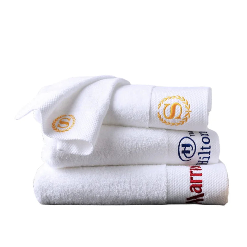 75x35cm High-end Custom LOGO Face Towel Bath Towel Hotel SPA Nail Salon Barber Customized Name Initials