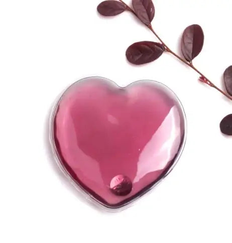 Reusable Slim Hand Warmer Heart Shaped PVC Plastic Gel Click Heated Pocket Pack
