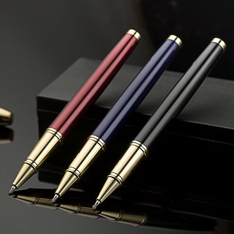 New Wholesale High Metal Luxury Design Classic  Roller Ball Pen Promotion Heavy Novelty Black Business Gift Pen