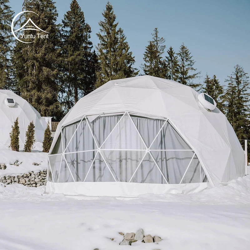 8M Dome House With Geodesic and PVC Camping Igloo Tent for Unique Living Experience