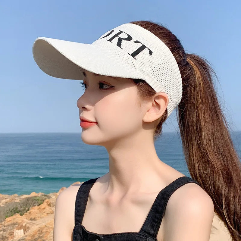 Adjustable Cotton Visor Sun Hat for Men & Women Spring Summer Sports UV Protection Top for Tennis Golf Running Outdoor & Trav