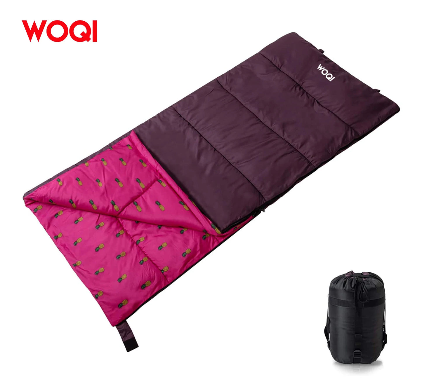 WOQI Hot Sale Comfortable Retractable Cotton Waterproof Envelope Sleeping Bag Kids