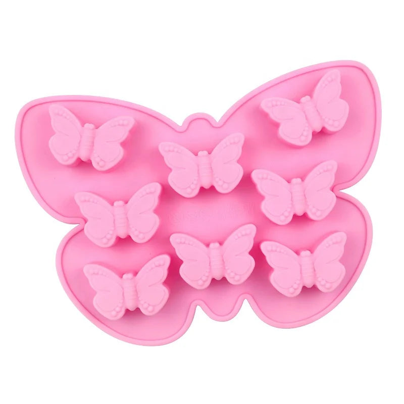 Wholesale 8 Holes Butterfly Shape Silicone Candy Chocolate Mould Butterfly Ice Cube Tray