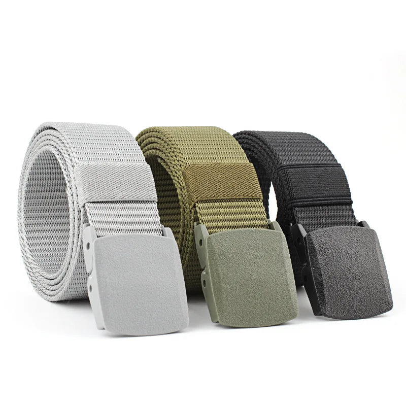 Wholesale Cheap Men's Nylon Fabric Belt Plastic Buckle Outdoor Tactical Belt Hunting Hiking Sports Belt