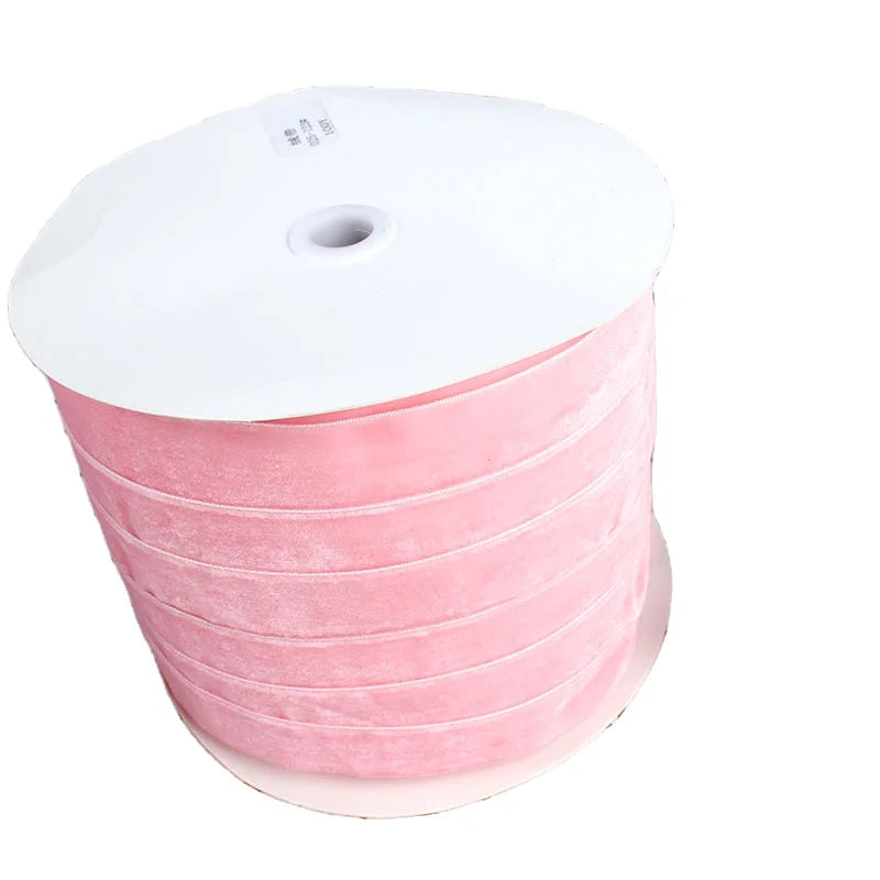 Factory Wholesale Velvet Ribbon 25mm Clothing Decoration  Hair Bow Gift Printed Ribbon Roll