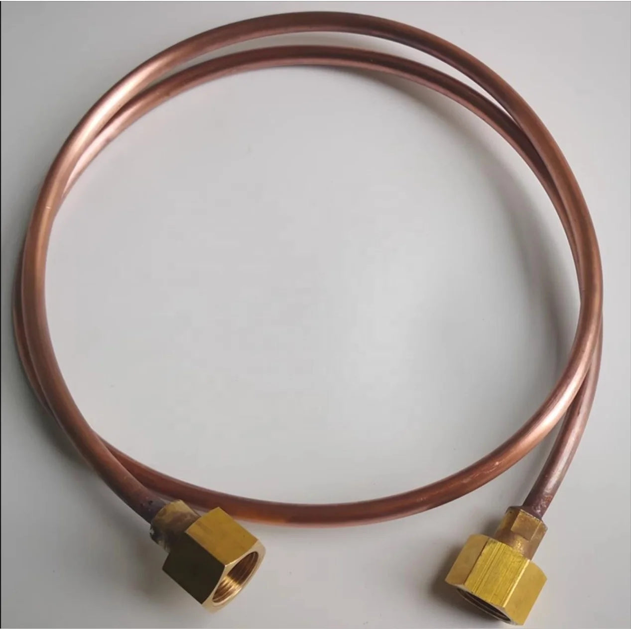 10mm Diameter 1.5mm Wall Thickness High-Pressure Copper Chlorine Gas Charging Tube G3/4 Female Connector 1m Length Corrosion