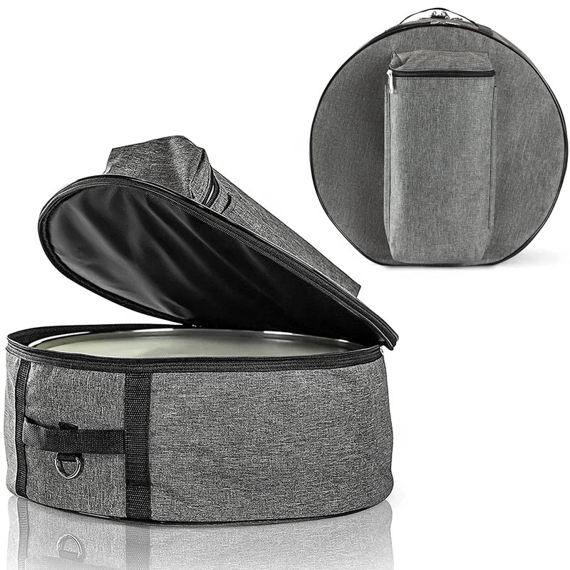 Professional Snare Drum Bag Backpack Extra Thick Padded Drum Case with Large Accessory Pocket Shockproof Snare Carrier for Gi
