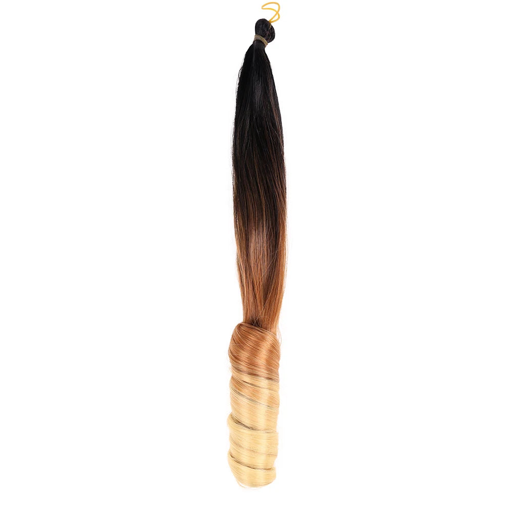 Cheap Price 22 Inch Blonde Straight Hair with Curls Ends Soft Braiding Hair Wet Wavy Braiding Hair French Curls for Braids