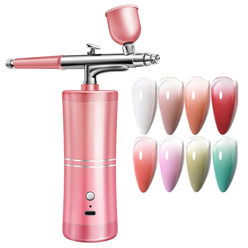 Professional Airbrush Paint Machine With Compressor Portable Cordless AirBrush Compressor Kit for Gradient Nail Art Cake Craf