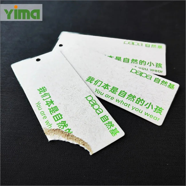 Customized Recycled Renewable Eco Friendly Thicker Spot Kraft Paper Printed Black Card Hang Tags Clothing Shoes Bags Custom L