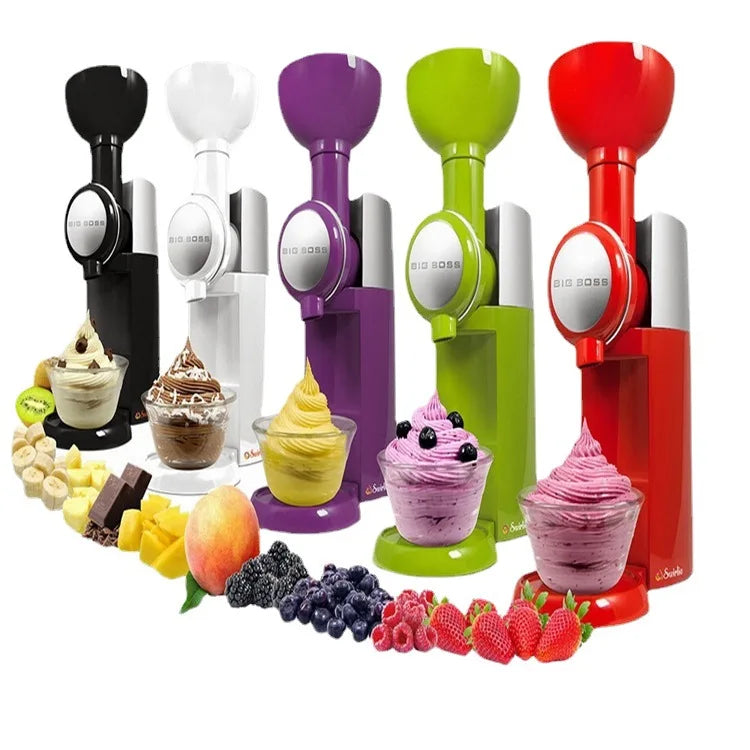 2024 Hot Sale Homemade DIY Ice Cream Makers Household Automatic Frozen Fruit Dessert Maker Fruit Use Ice Cream Machine