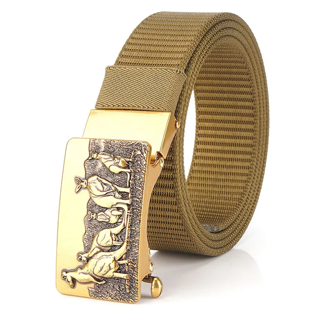TUSHI Customization Latest Nylon Material Belt Quick Release Alloy 3.4CM Width 120CM Length Outdoor Sports Tactical Pant Stra