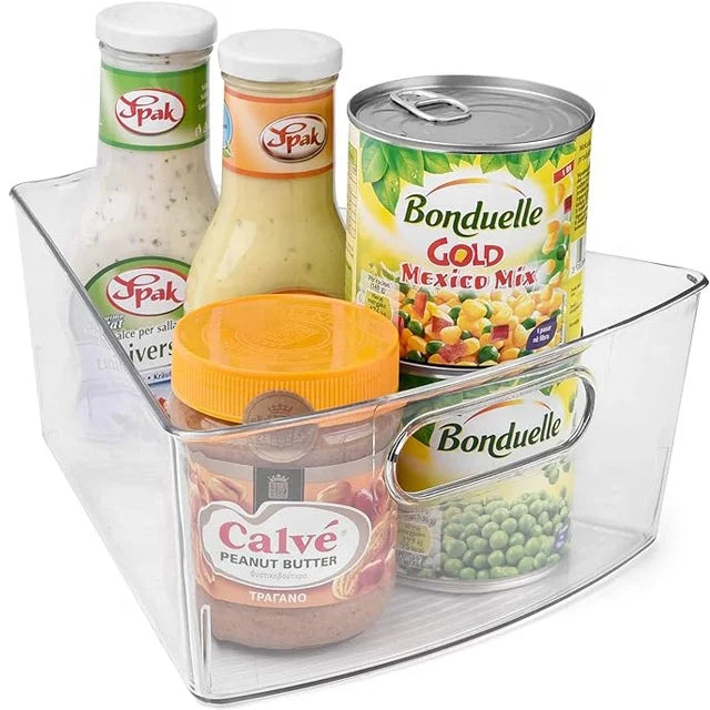 Pie Shaped 1/8 Wedge Lazy Susan Storage Organizer Bin Great Sector Shaped Container Bins for Kitchen Pantry Bathroom Cabinet