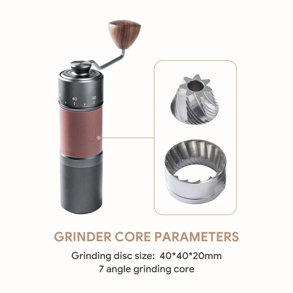 Professional Precision 0.016mm Manual Coffee Grinder 420 Burr Stainless Steel Coffee Bean Grinder With Max 30g Capacity
