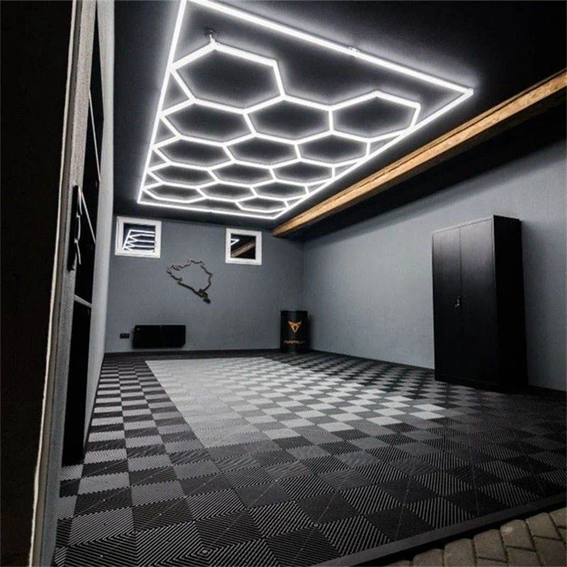 Hot Sale 6500K Aluminum Hexagonal COB LED Ceiling Workshop Garage Lamp IP54 Rated for Workshops and Garages