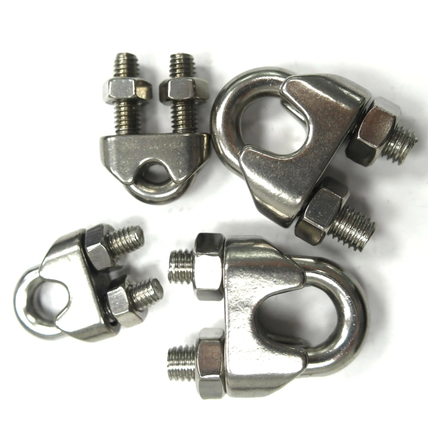 Wholesale Polished Stainless Steel DIN 741 Wire Rope Clip Forged Cable Clamp Rigging Rope Wire Cable Hanging Shade Sails