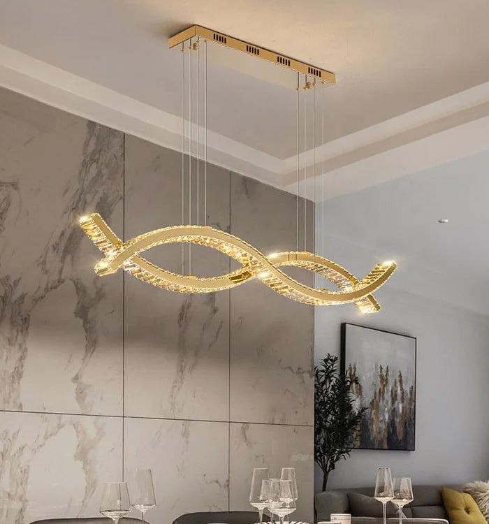 New Design Modern Crystal Chandelier Ceiling Light Fixture LED Pendant Lights