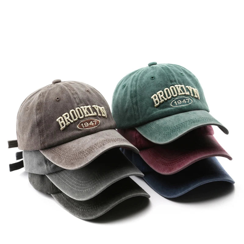 High Profile 6 Panel Distressed Dad Hat Embroidery Vintage Washed Baseball Cap with Custom Patch