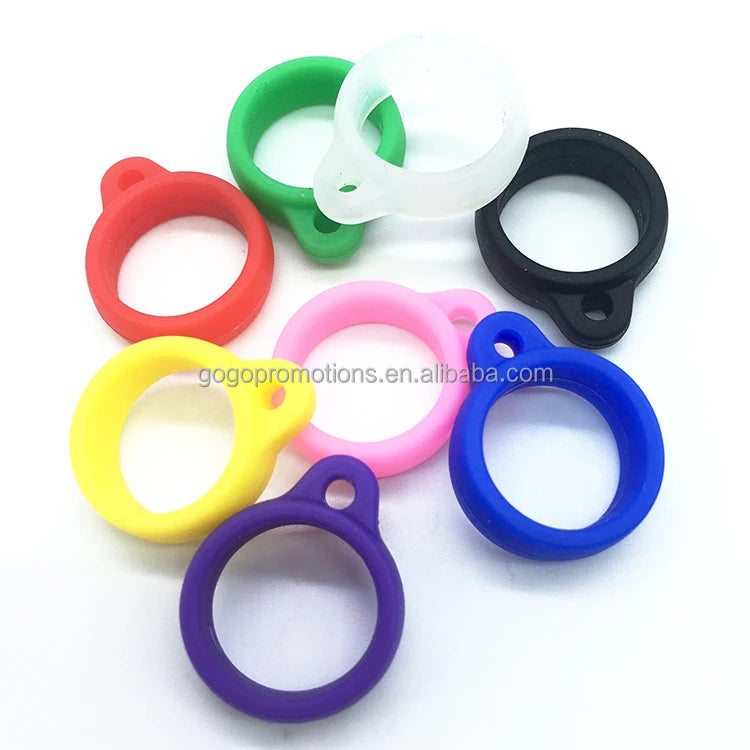 Cheap Wholesale Custom Different Colors Waterproof Food Grade Silicone Pen Holder Rings for Promotional Lanyards