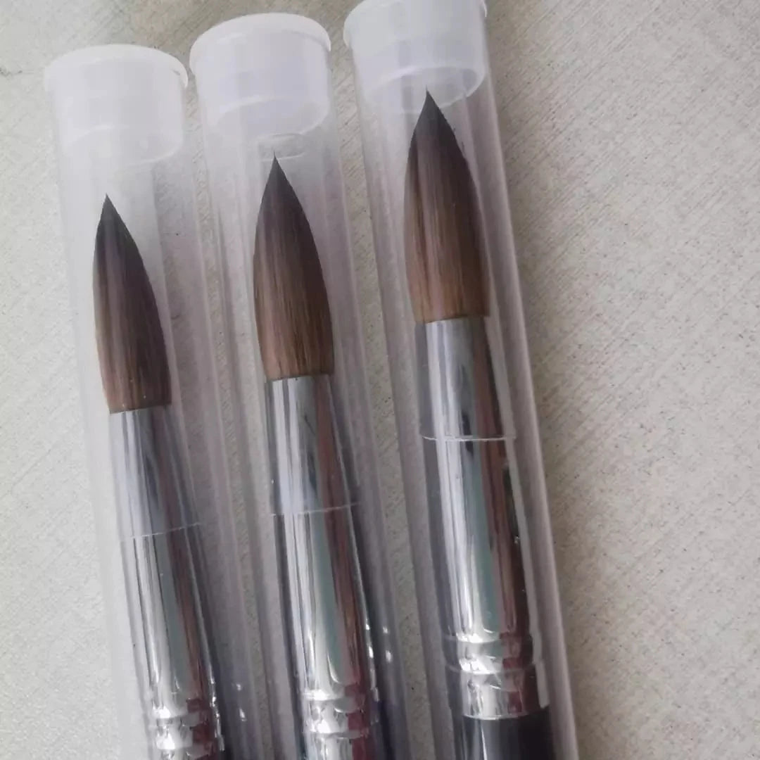 Acrylic Nail Brush 100% Kolinsky Sable Germany Wood Acrylic Handle Round Kolinsky Nail Brush Size 10