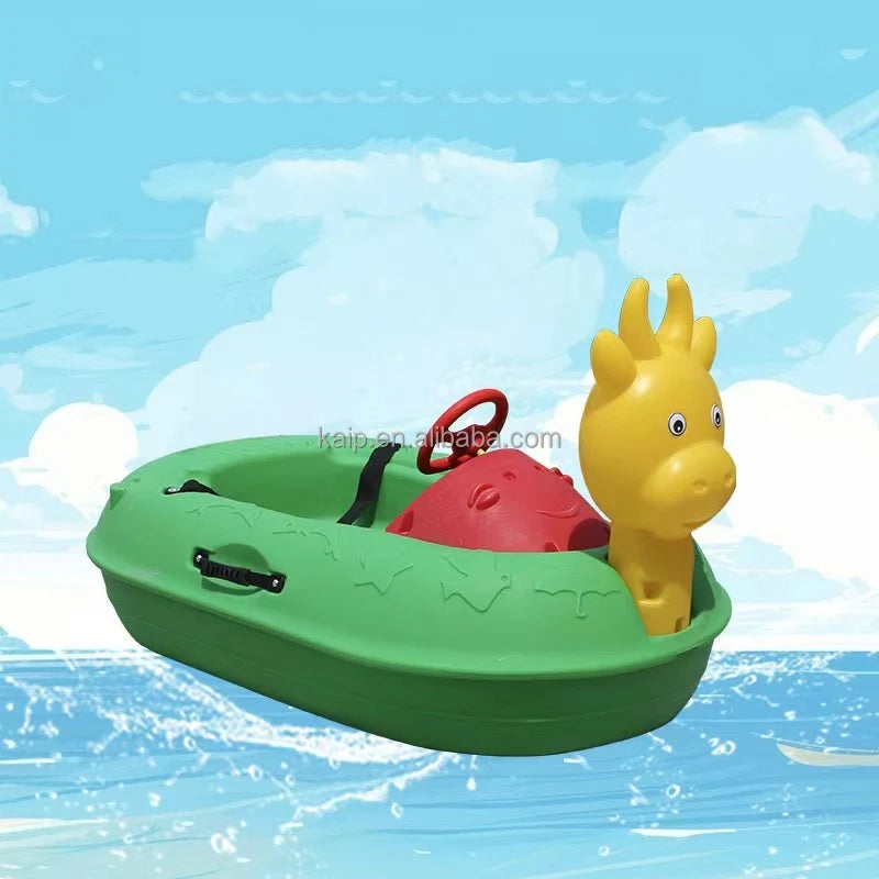 Cute Mini Round Water Bumper Boat Parent-child Animal Cartoon Electric Boat Water Park Children's Bumper Boats