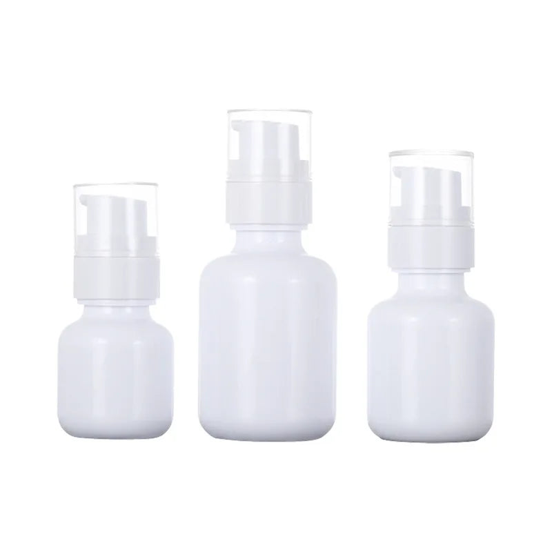 Wholesale Empty Airless Vacuum Cosmetic Bottle 40ml 60ml 100ml White Plastic Serum Lotion Container  for Skin Care Packaging