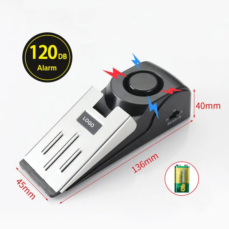 2025 Wholesale Alarm Loud Door Stopper Floor Wedge Safety Siren Door Stop for Travel Home Apartment House