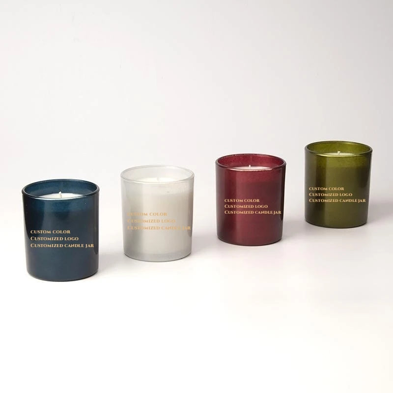 Reusable Eco-friendly Glass Candle Jar with Wooden Lid Transparent Customizable Empty Jar for Home Decoration and Candle Maki