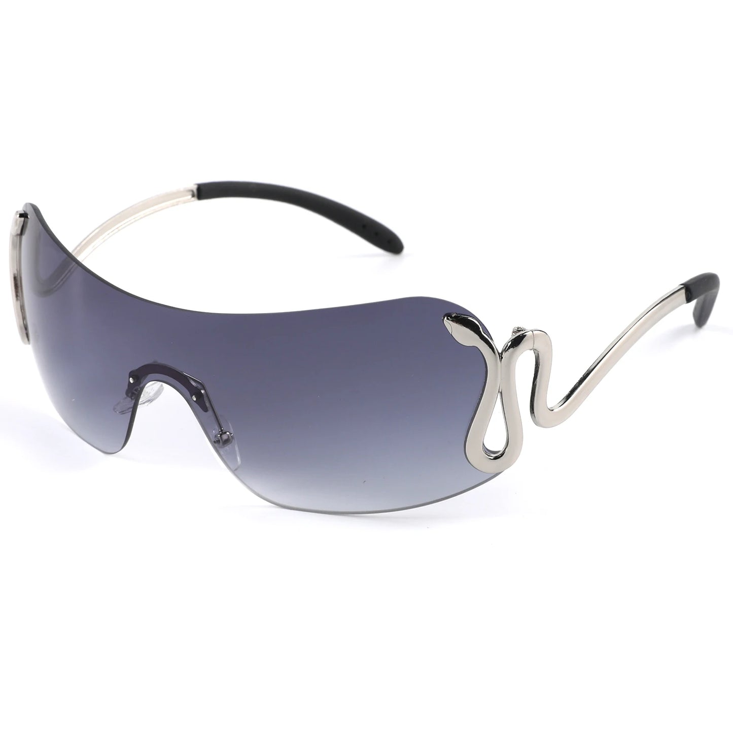 Personality Sunglasses New One-piece Rimless Personality Sunglasses Millennium Spice Girl Street Shot Glasses Wholesale
