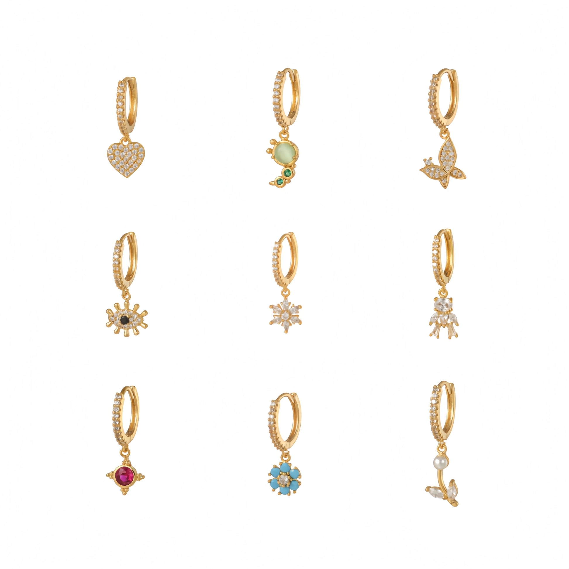 Wholesale Classic Simple Copper Buckle Dangle Earring Jewelry Female Temperament High-Grade Sensitive Zircon Ear Ring Huggie