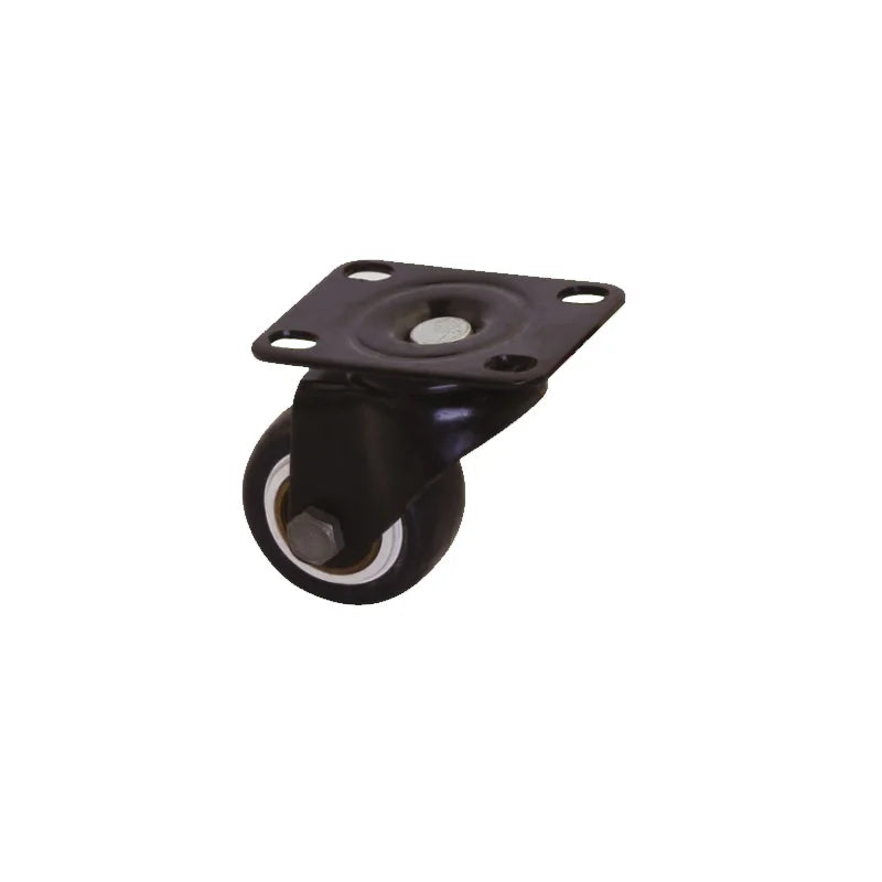 Factory Wholesale 2 Inch PVC Caster Black Wheels Swivel Caster With Brake Pu Caster for Furniture Small Castor Wheel